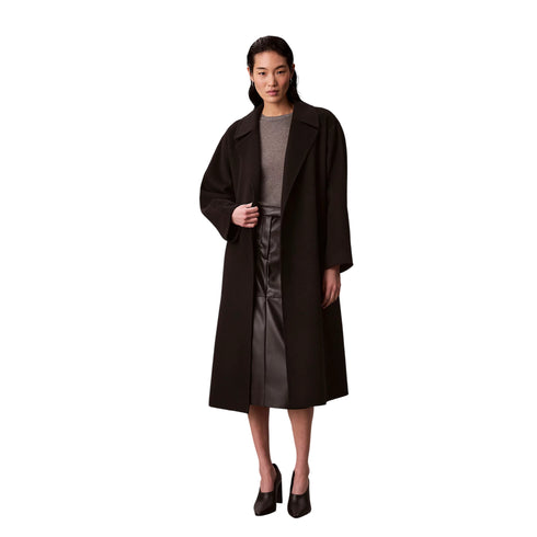 Cappotto Donna in misto lana, con cintura e lunghezza midi